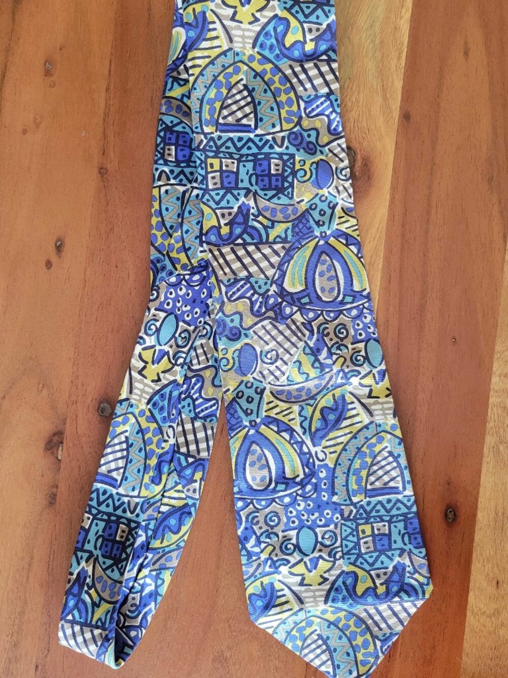 Missoni Silk Tie Made in England 80s Runway ArtDeco Art To Wear Artsy Luxury